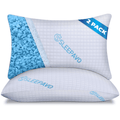 Hotel Collection Adjustable Shredded Memory Foam Pillows Queen Size Set of 2 - Extra Soft Cooling Bamboo Bed Pillows for Sleeping - Ba... - Orthopedic Shredded Foam Bed Pillow Set - Default Title