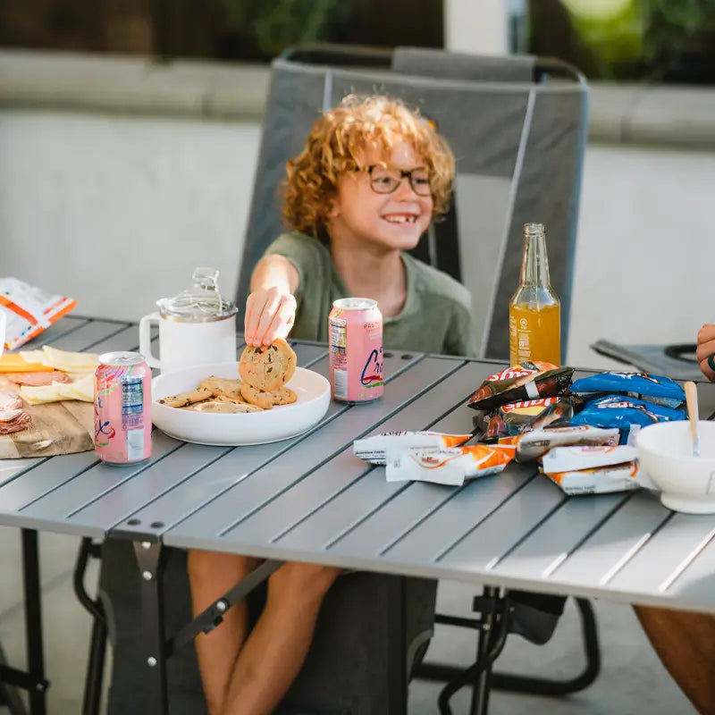Slim-Fold Slim-Fold Table - Choice 196 - Portable Camping Table with Heat-Resistant Countertop Detail