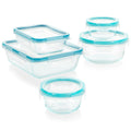 Whimsical Doughnut Glass Storage Set, 10 Piece - Playful Star & Heart Shaped Geometric NeeDoh - Default Title