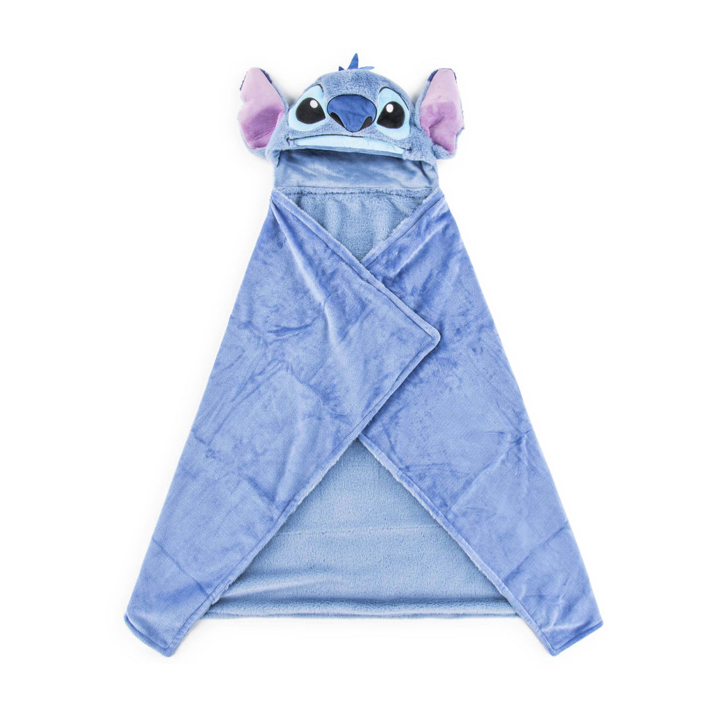 Reversible Sherpa Stitch Kids Hooded Silk Touch Throw Blanket, Polyester Faux Fur, Blue, 54" x 40" - Super Soft Reversible Sherpa Flannel Blanket - Default Title