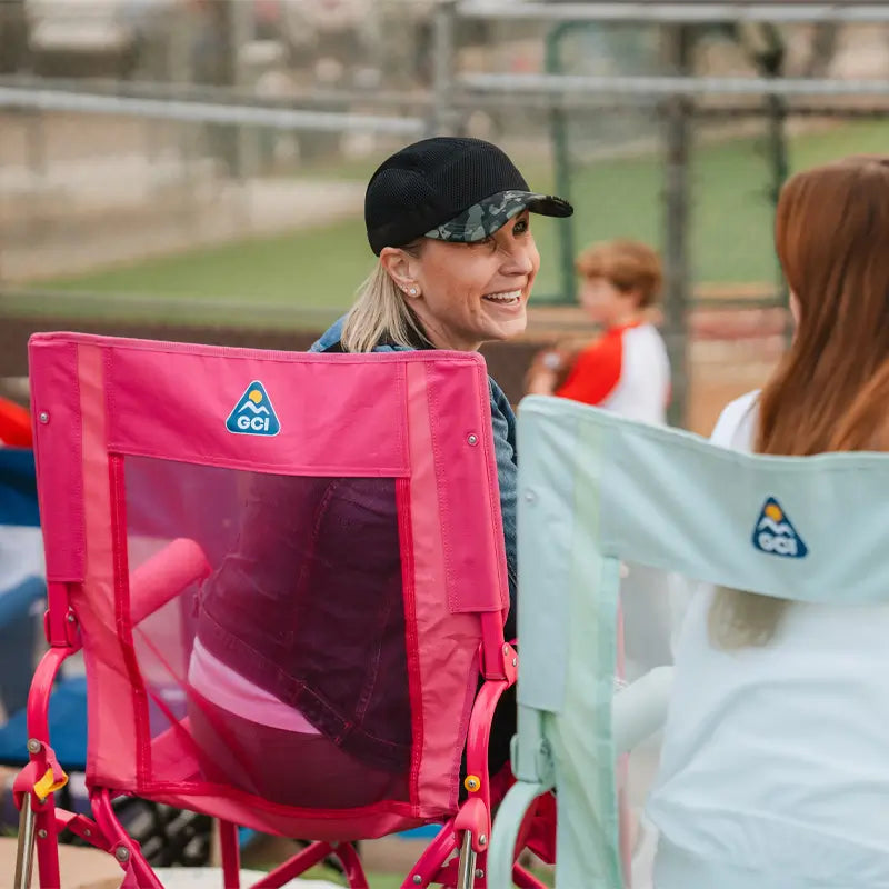 Patented Spring-Action Stowaway Rocker - Choice 794 - Heavy-Duty Kickback Rocker with Beverage Holder Detail