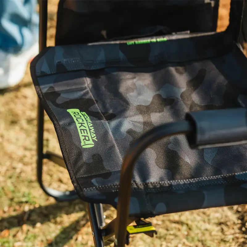 Patented Spring-Action Stowaway Rocker - Choice 794 - Heavy-Duty Kickback Rocker with Beverage Holder Detail