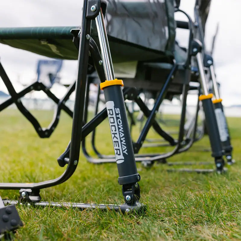 Patented Spring-Action Stowaway Rocker - Choice 794 - Heavy-Duty Kickback Rocker with Beverage Holder Detail