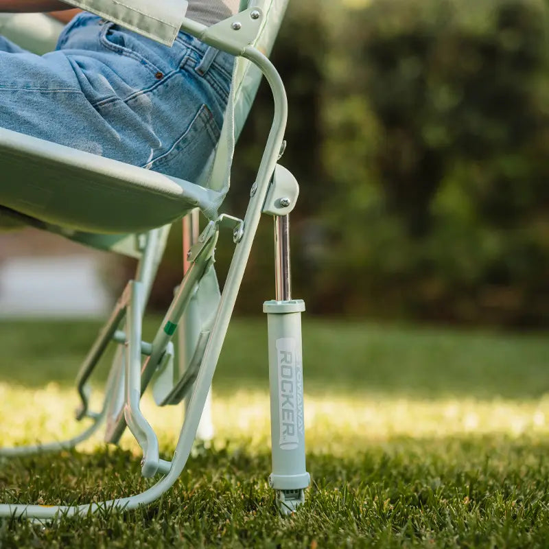 Patented Spring-Action Stowaway Rocker - Choice 794 - Heavy-Duty Kickback Rocker with Beverage Holder Detail