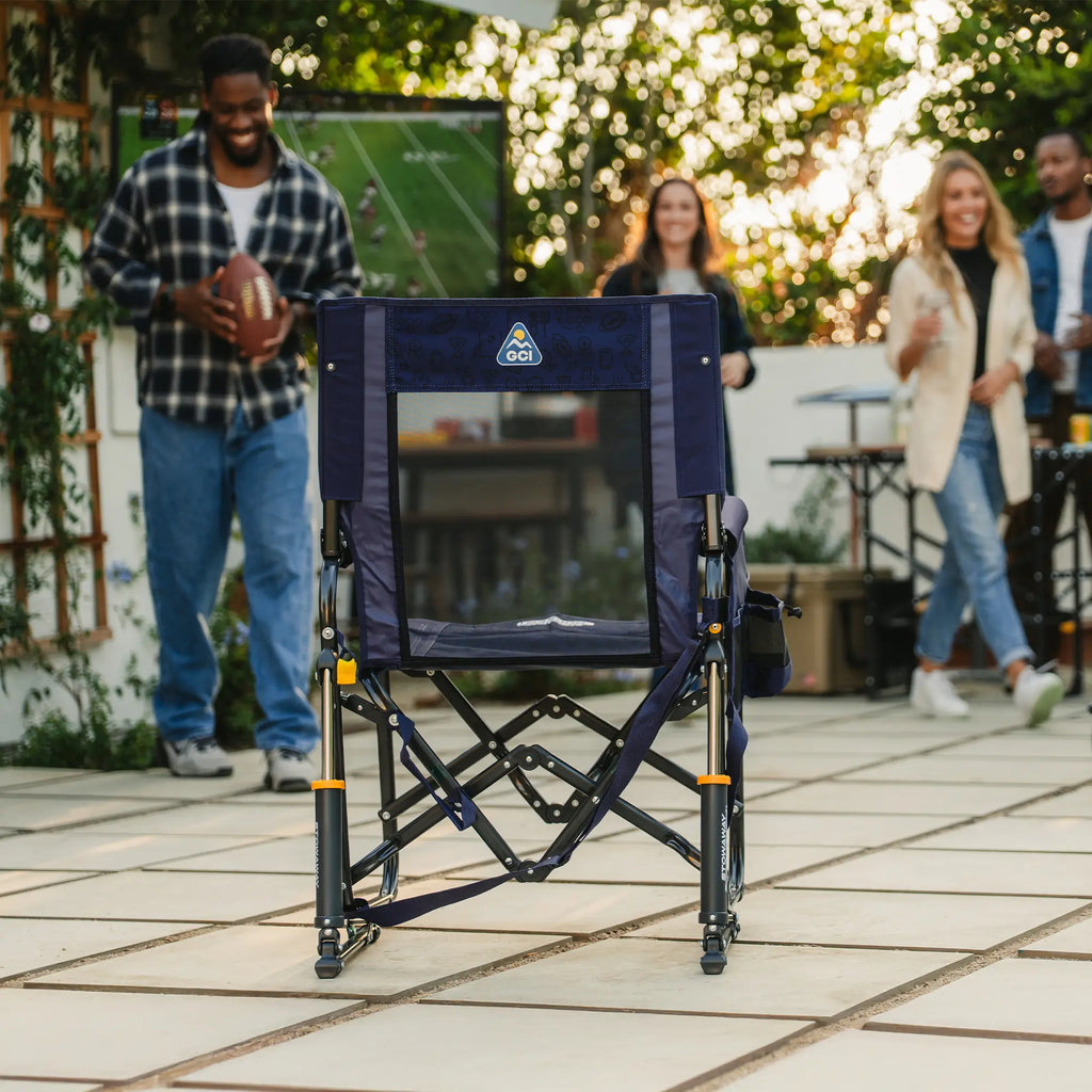Patented Spring-Action Stowaway Rocker - Choice 794 - Heavy-Duty Kickback Rocker with Beverage Holder Detail