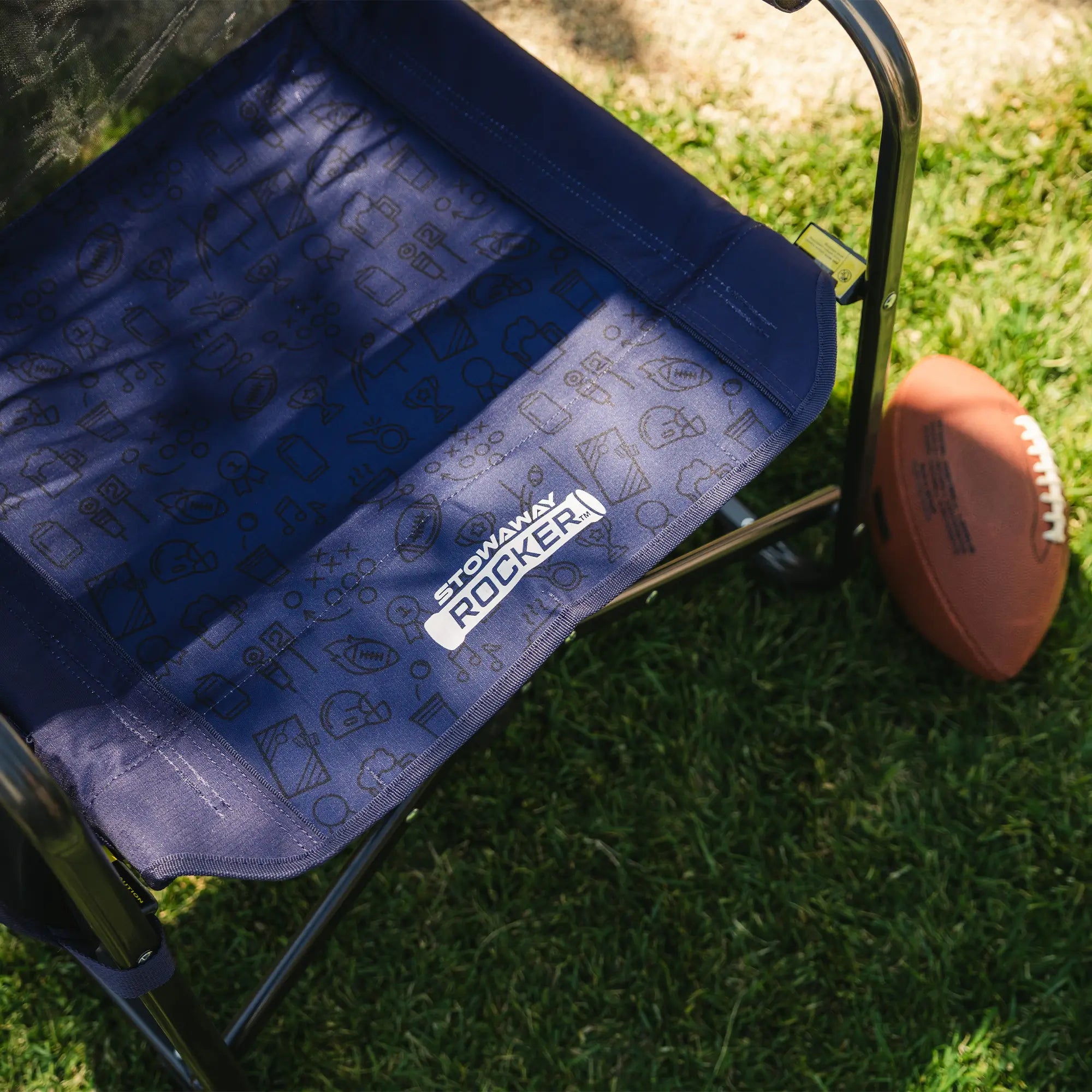 Patented Spring-Action Stowaway Rocker - Choice 794 - Heavy-Duty Kickback Rocker with Beverage Holder Detail