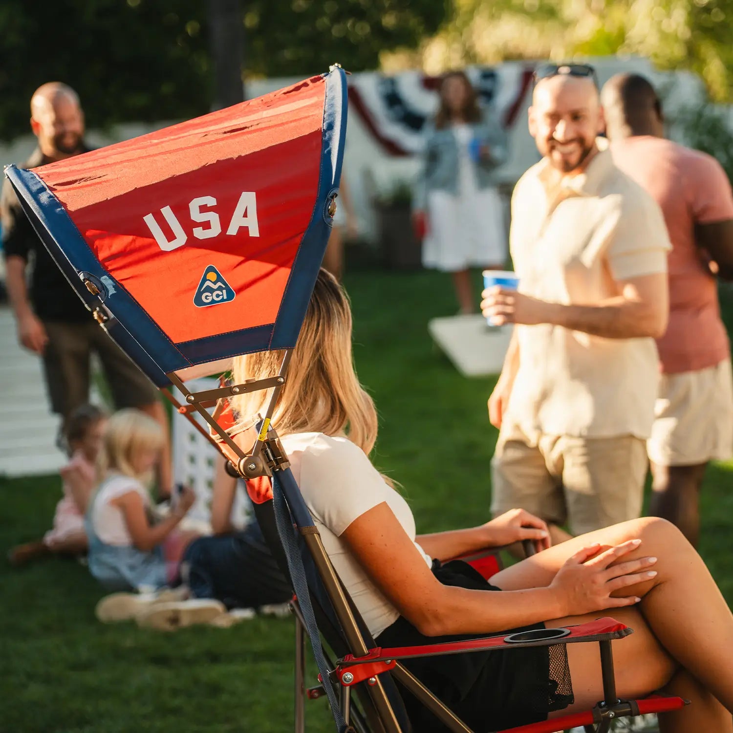 Heavy Duty SunShade Accessory - USA Anniversary Deluxe - Choice 917 - Portable Beach Canopy with Adjustable Shade Angle Detail