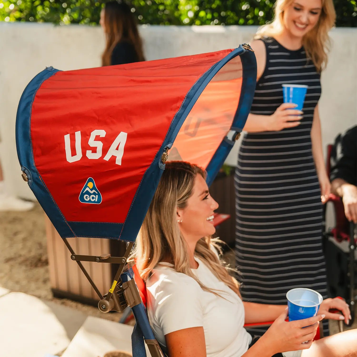 Heavy Duty SunShade Accessory - USA Anniversary Deluxe - Choice 917 - Portable Beach Canopy with Adjustable Shade Angle Detail