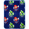 Decorative Knitted Galaxy Movie Kids Blue Print Fleece Throw Blanket, 46 x 60 - Super Soft Reversible Sherpa Flannel Blanket - Default Title