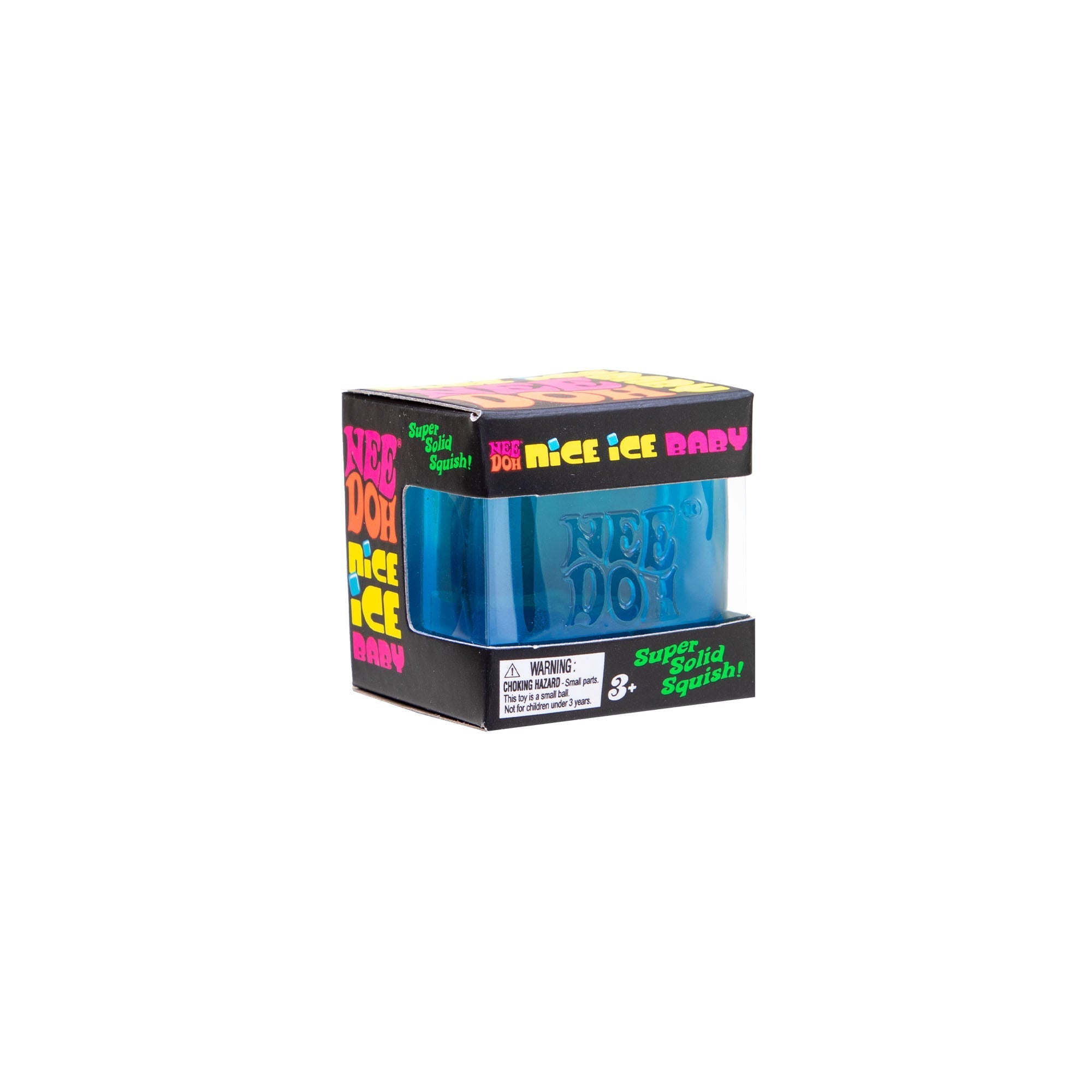 Translucent Jelly NeeDoh Nice Ice Baby | Series Canyon Trail - Nice Cubes Clear Satisfying Crunch Stress Toy Detail