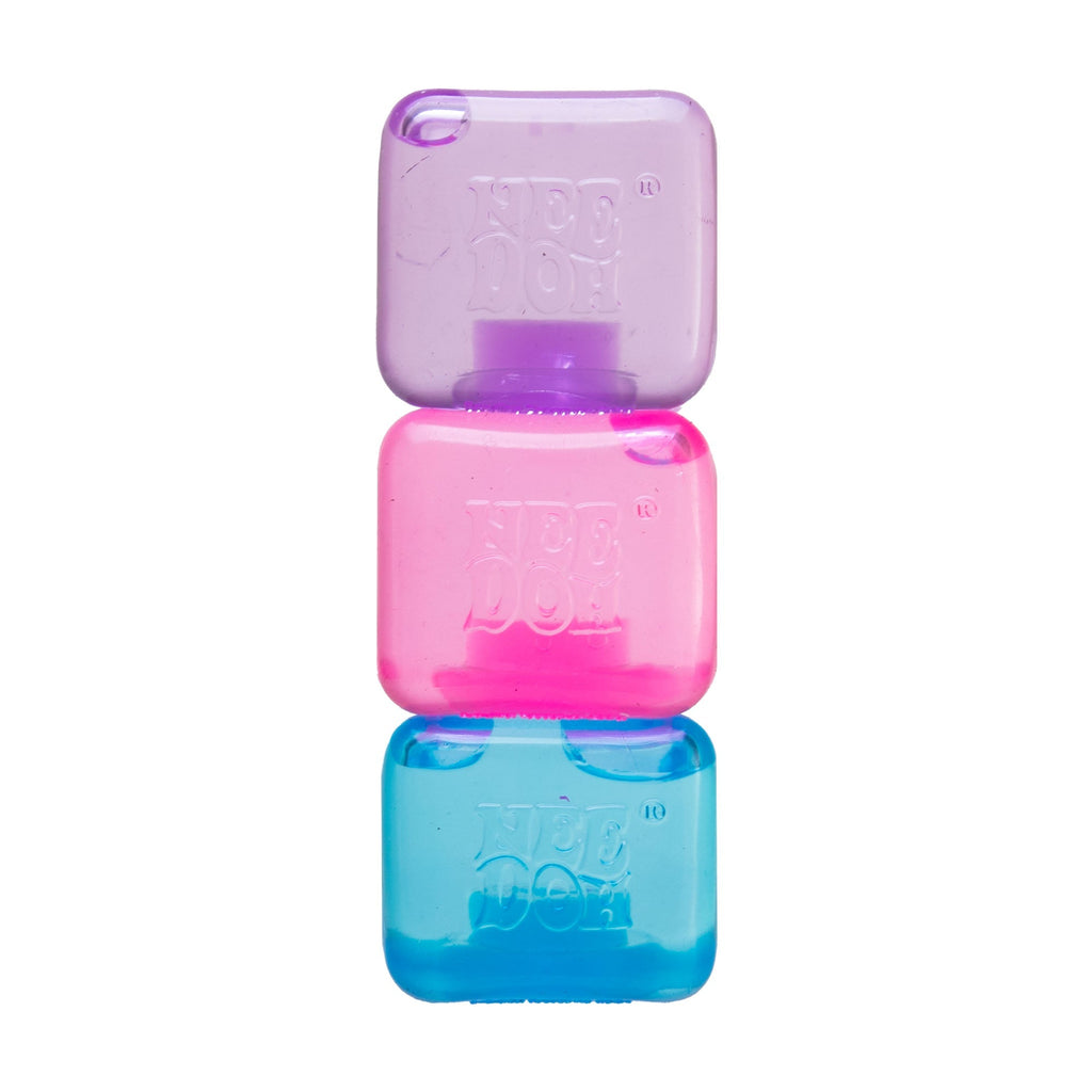 Translucent Jelly NeeDoh Nice Ice Baby | Series Canyon Trail - Nice Cubes Clear Satisfying Crunch Stress Toy - Surprise Me! (Random Color)