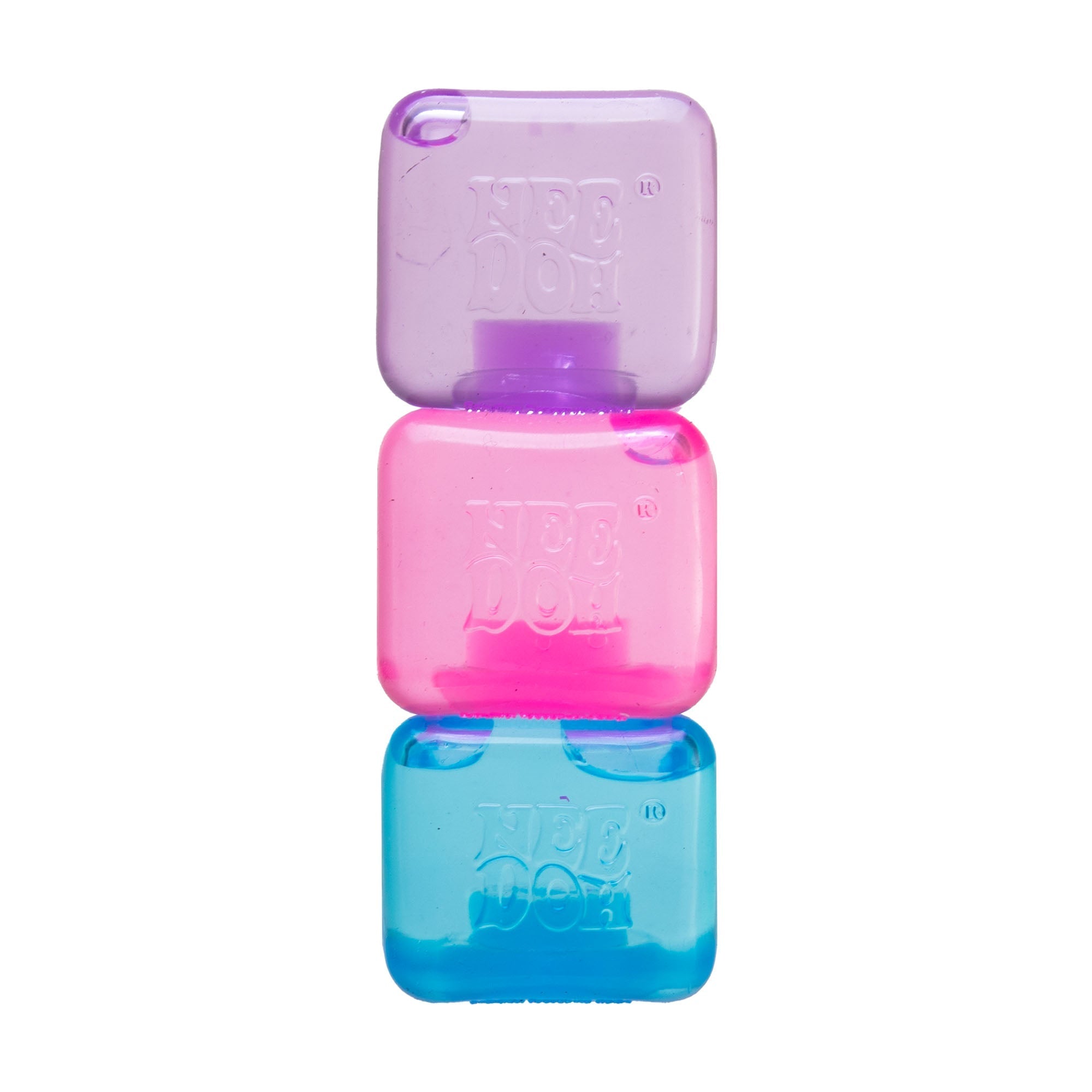 Translucent Jelly NeeDoh Nice Ice Baby | Series Canyon Trail - Nice Cubes Clear Satisfying Crunch Stress Toy - Surprise Me! (Random Color)