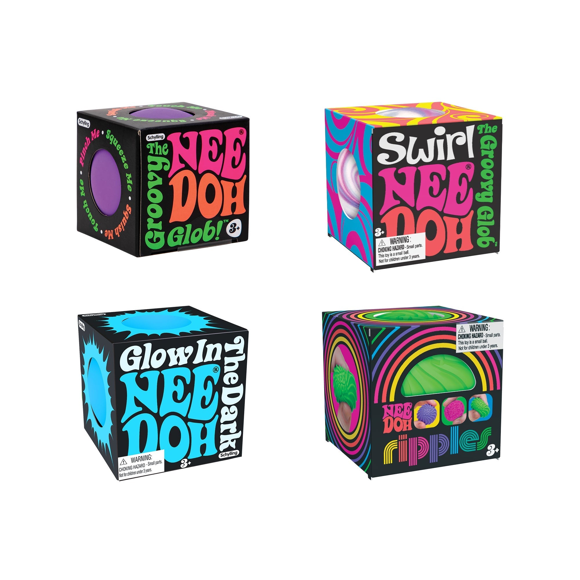 Pocket-Sized Mini NeeDoh Teenie Singles | Select Clover Shore - Teeny NeeDoh 3-Pack Pocket-Sized Squishy Balls Detail