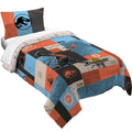 All-Season Kids 2 Piece Blue Orange Reversible Dinosaur Comforter and Pillowcase set, Twin/full - Hypoallergenic Ultra-Fluffy Quilt for Winter - Default Title