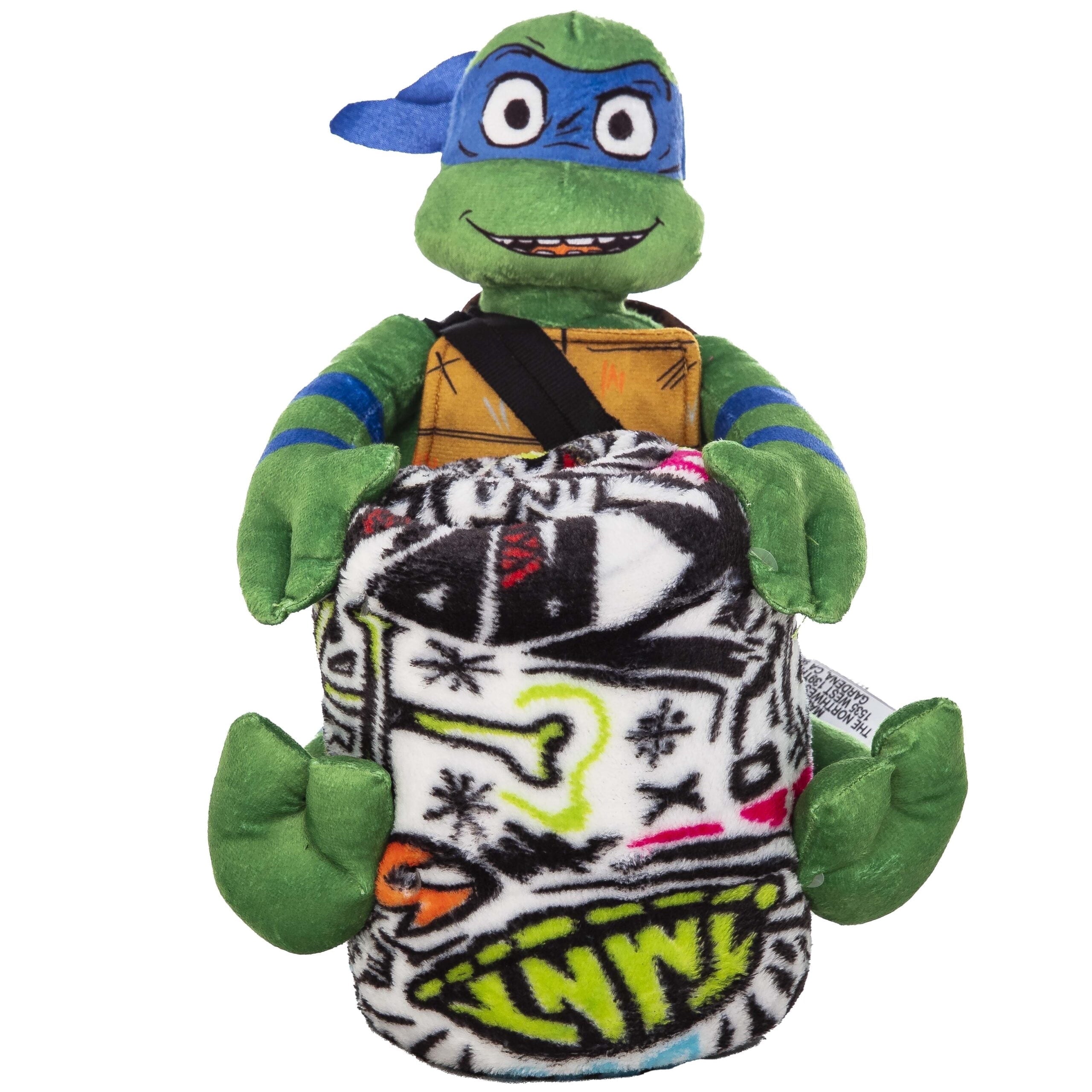 Super Soft Flannel Teenage Mutant Tutles Sketched Out Kids Silk Touch Throw Blanket with Plush Hugger – Ultra Soft Plush Character Pillo... - Super Soft Reversible Sherpa Flannel Blanket - Default Title