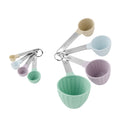 Premium Kitchen 8-Piece Plastic Measuring Cup and Spoon Set, Multicolor - Innovative Kitchen Helper for Modern Cooking - Default Title