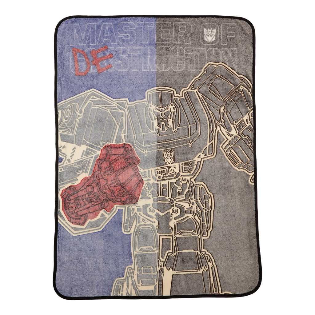 Reversible Sherpa Kids Fleece Throw Blanket, 46x60, Glows-In-The-Dark - Lightweight Plush Warm Blanket for All Seasons - Default Title