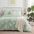 Fluffy Down Alternative Queen Comforter Set Sage Green, Bed in a Bag Queen Size Bedding, 7-Pieces Botanical Flowers Spring Comforter, Sheets,... - Hypoallergenic Ultra-Fluffy Quilt for Winter - Default Title