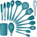 High-Precision 15-Piece Kitchen Utensils Set, Silicone Cooking Utensils with Holder, Non-stick Cookware Friendly & Heat Resistant - ... - Multi-Purpose Hand Tool for Daily Meal Prep - Default Title