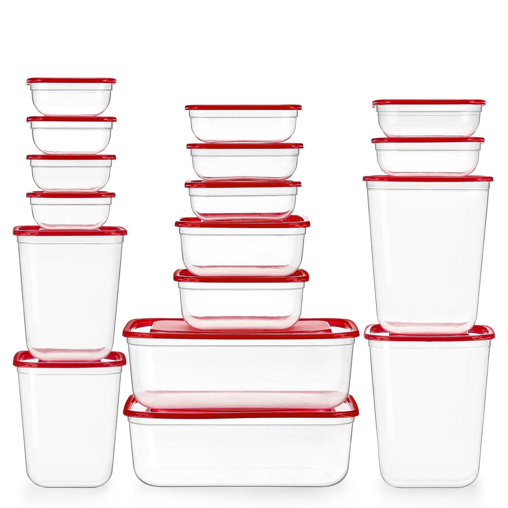 Deliciously Squishy 34 Pieces Meal Prep Containers, 7-Size ，Plastic Food Storage Containers with Lids for Lunch,Leftover - Deliciously Soft Cupcake Sensory Glob - Default Title