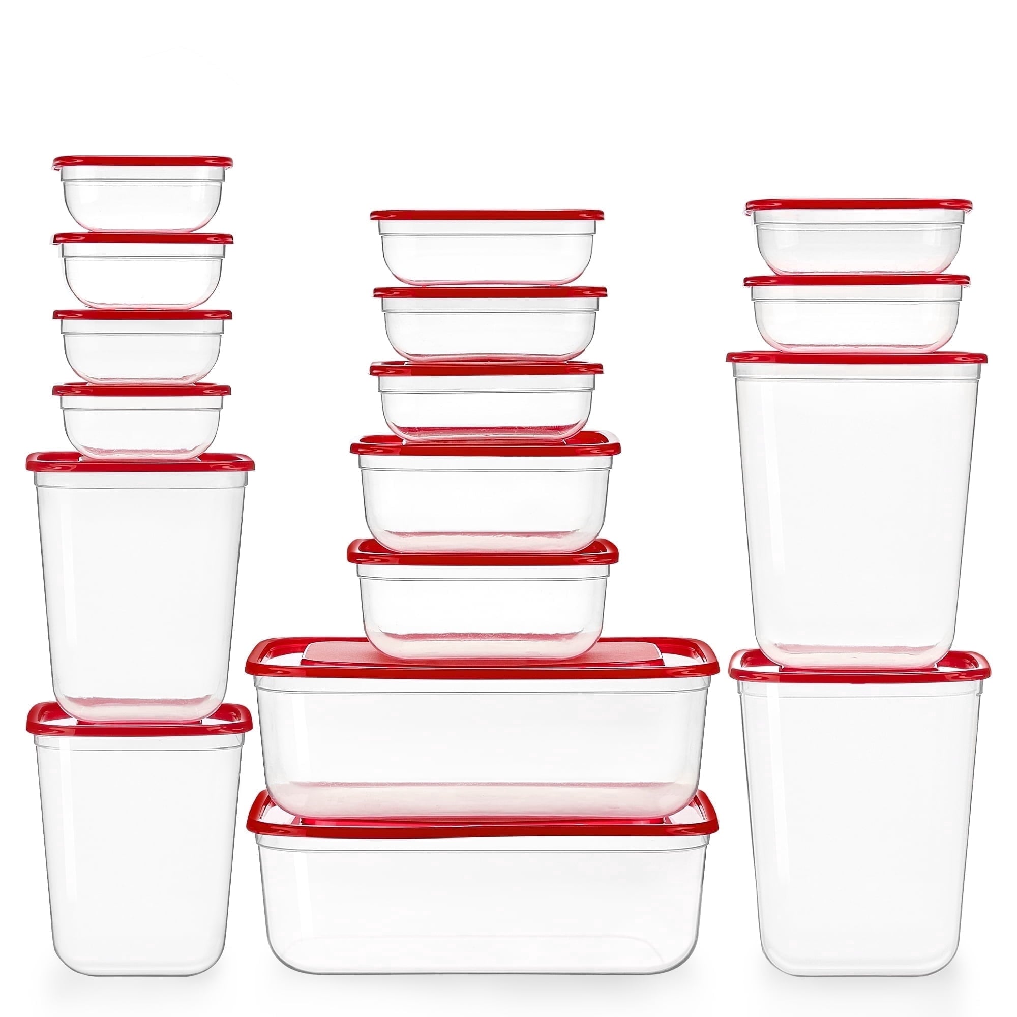 Deliciously Squishy 34 Pieces Meal Prep Containers, 7-Size ，Plastic Food Storage Containers with Lids for Lunch,Leftover - Deliciously Soft Cupcake Sensory Glob - Default Title