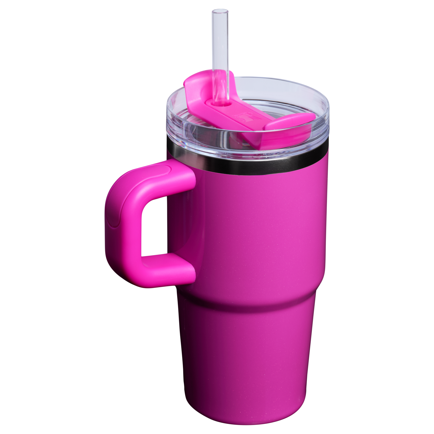 Splash-Resistant FlowState The Quencher H2.O Flowstate Tumbler with Handle | Stanley Create D309N - Double-Wall Vacuum Insulated Travel Tumbler with Straw Detail
