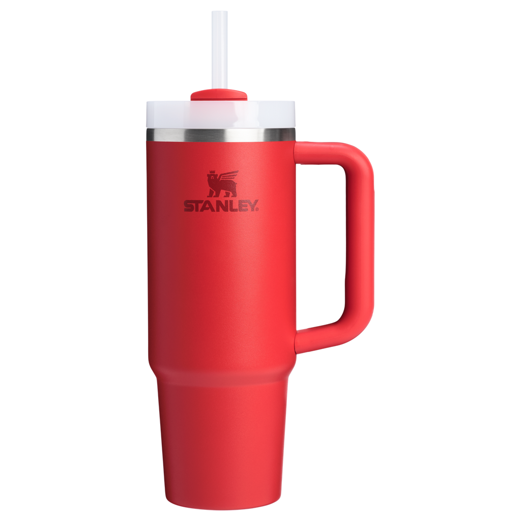 Splash-Resistant FlowState The Quencher H2.0 Flowstate Tumbler D051L - 40oz Large Capacity Car-Cup Friendly Quencher - Chili Red
