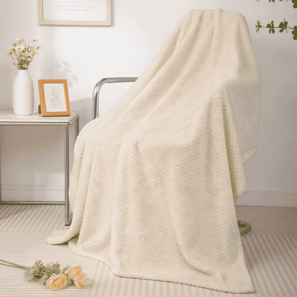 Decorative Knitted Ultra Soft Throw Blanket, Warm Cozy Blankets for Couch Bed Chair, Breathable and Lightweight Blankets for All Seasons... - Lightweight Plush Warm Blanket for All Seasons - Default Title