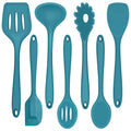 Seamless One-Piece 7-Piece Silicone Cooking Utensils Set, Blue Kitchen Utensils, Non-stick Gadgets Tools Include Slotted Turner, Soup La... - Heat-Resistant Silicone Cooking Spatula Turner - Default Title
