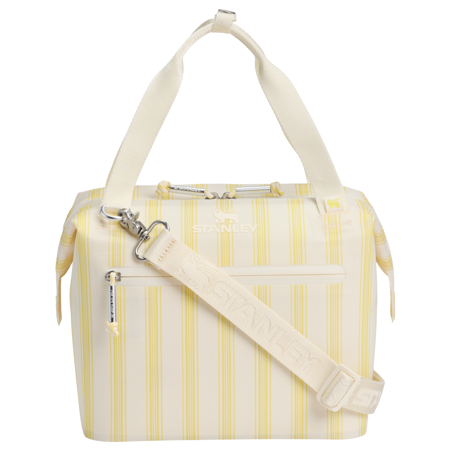 Portable Mini The All Day Julienne Mini Cooler D349V - Julienne Series Portable Picnic Chiller Tote - Cream Picnic Stripe