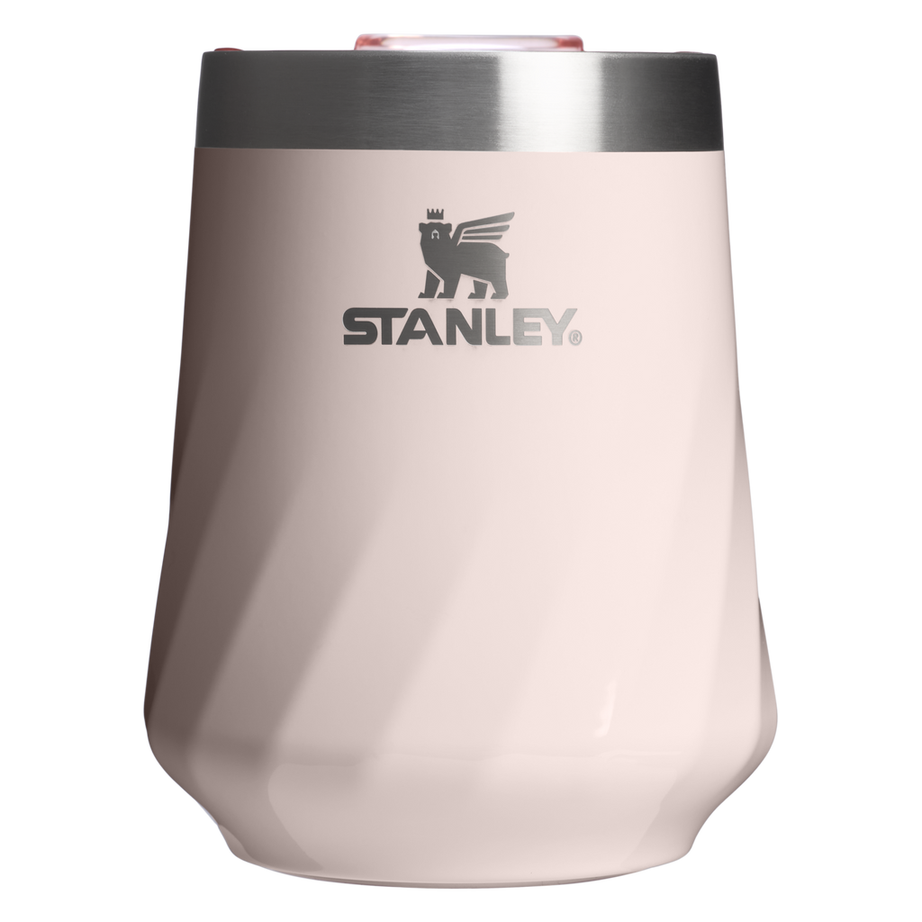 Flavor-Preserving The Textured Reserve Wine Tumbler D141Z - Shatterproof Flavor-Preserving Cocktail Tumbler with Lid - Rose Quartz Gloss