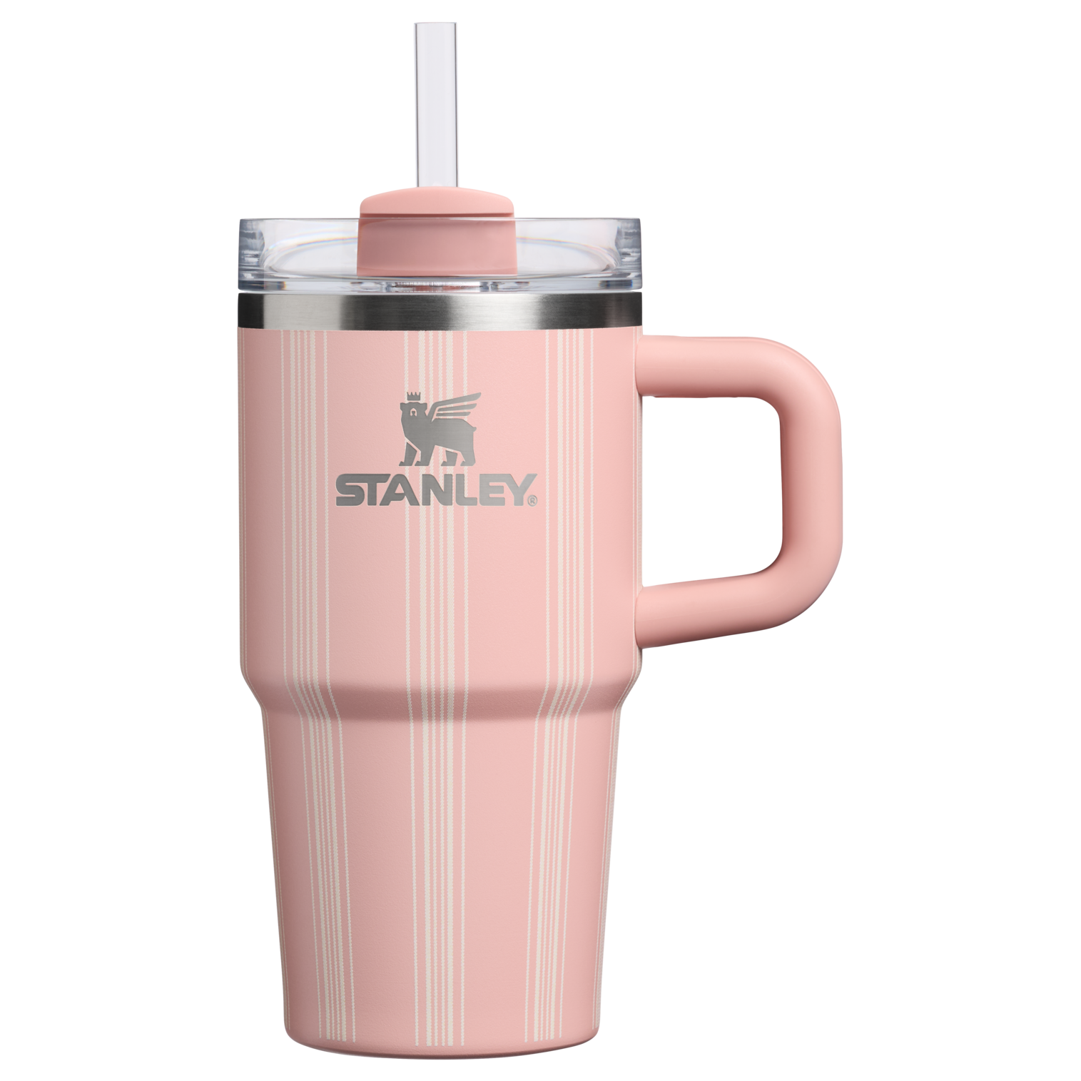 Splash-Resistant FlowState The Quencher H2.0 Flowstate Tumbler D344H - Premium Stainless Steel Straw Cup for All-Day Hydration - Peach Rose Picnic Stripe