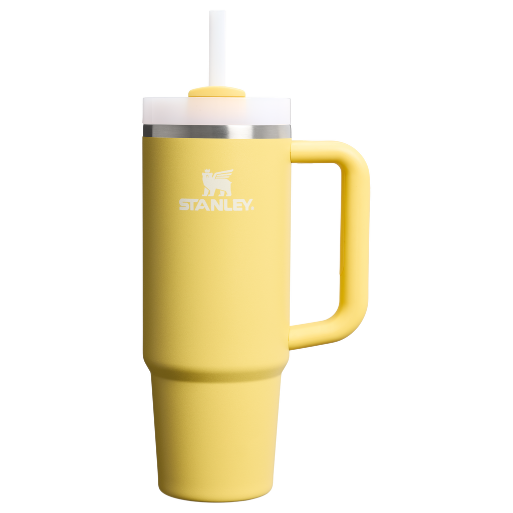 Splash-Resistant FlowState The Quencher H2.0 Flowstate Tumbler | Stanley Create D331C - Premium Stainless Steel Straw Cup for All-Day Hydration - Daffodil