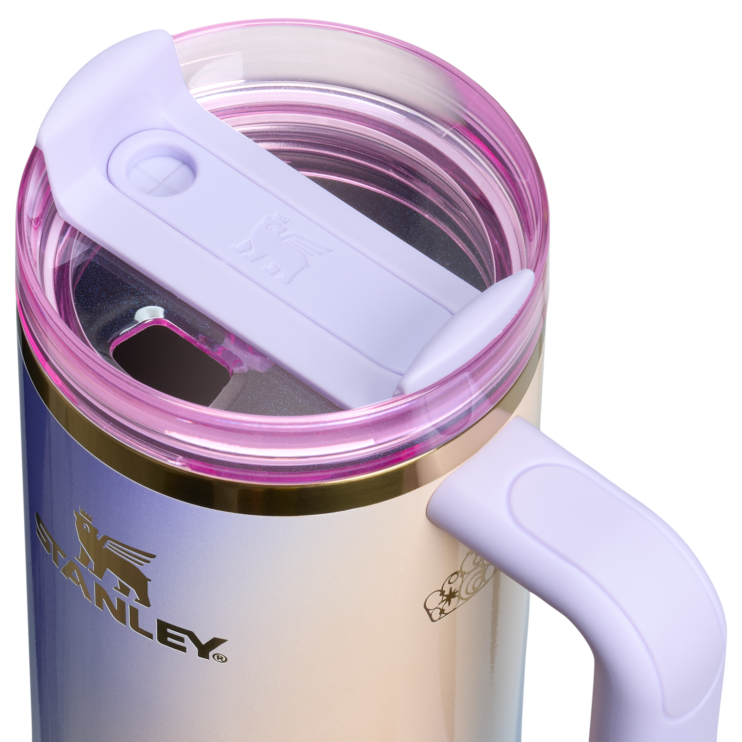 Splash-Resistant FlowState The Wicked for Good Quencher H2.0 Flowstate Tumbler D246P - FlowState 3-Position Lid Insulated Travel Mug Detail