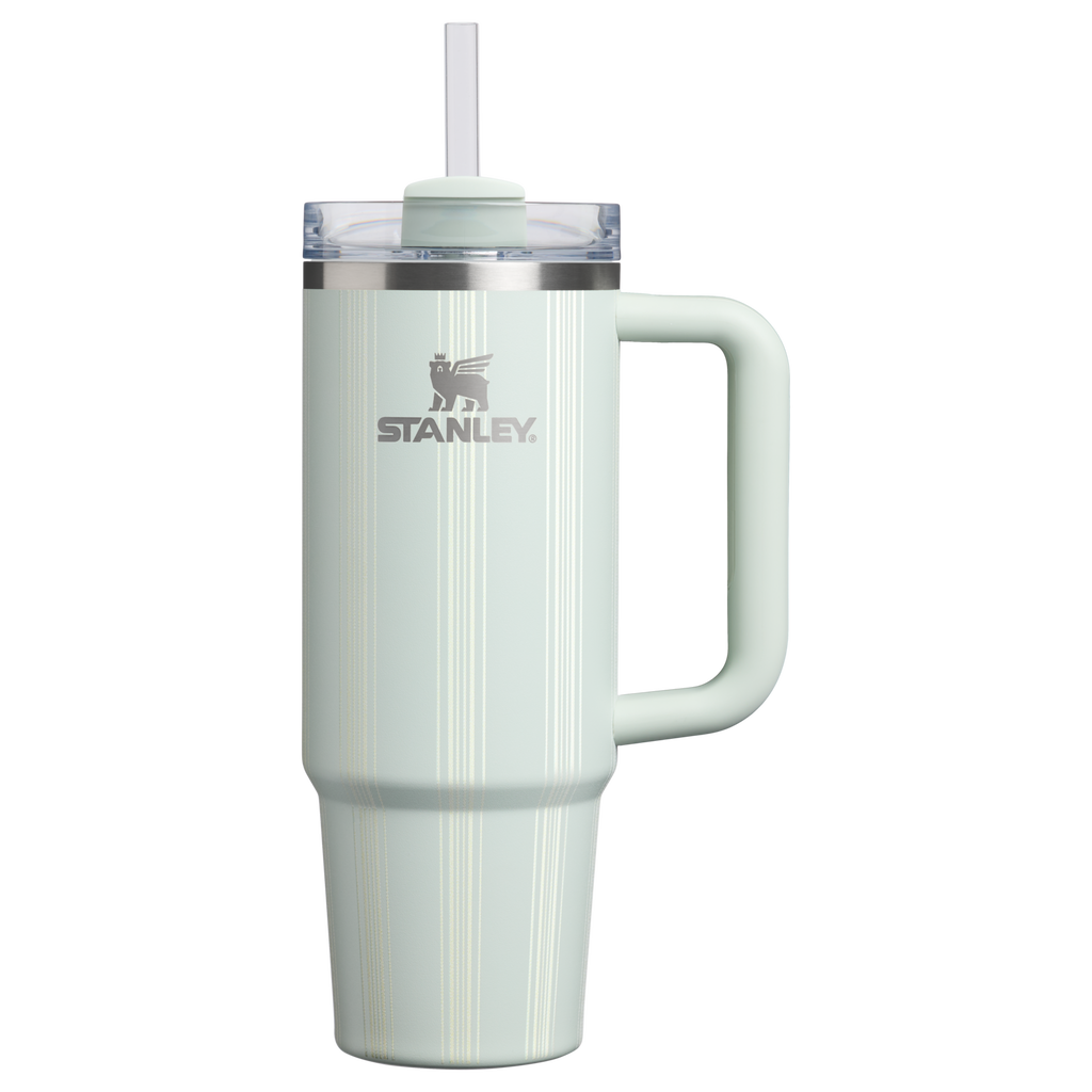 Large Capacity The Quencher H2.0 Flowstate Tumbler D343V - Premium Stainless Steel Straw Cup for All-Day Hydration - Mist Picnic Stripe