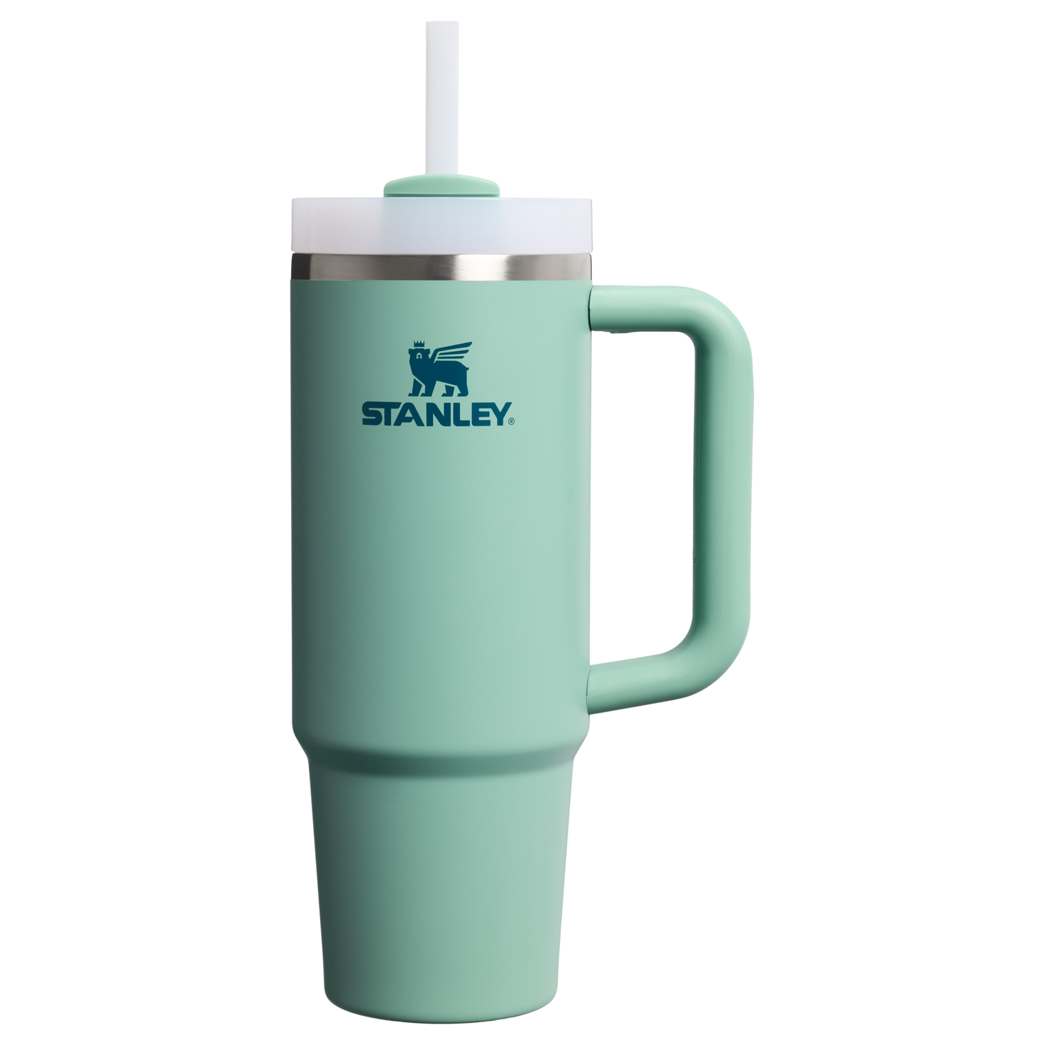 Splash-Resistant FlowState The Quencher H2.0 Flowstate Tumbler | Stanley Create D331C - Premium Stainless Steel Straw Cup for All-Day Hydration - Spring Green