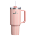 Car-Cup Friendly The Quencher H2.0 Flowstate Tumbler D342C - 40oz Large Capacity Car-Cup Friendly Quencher - Peach Rose Picnic Stripe