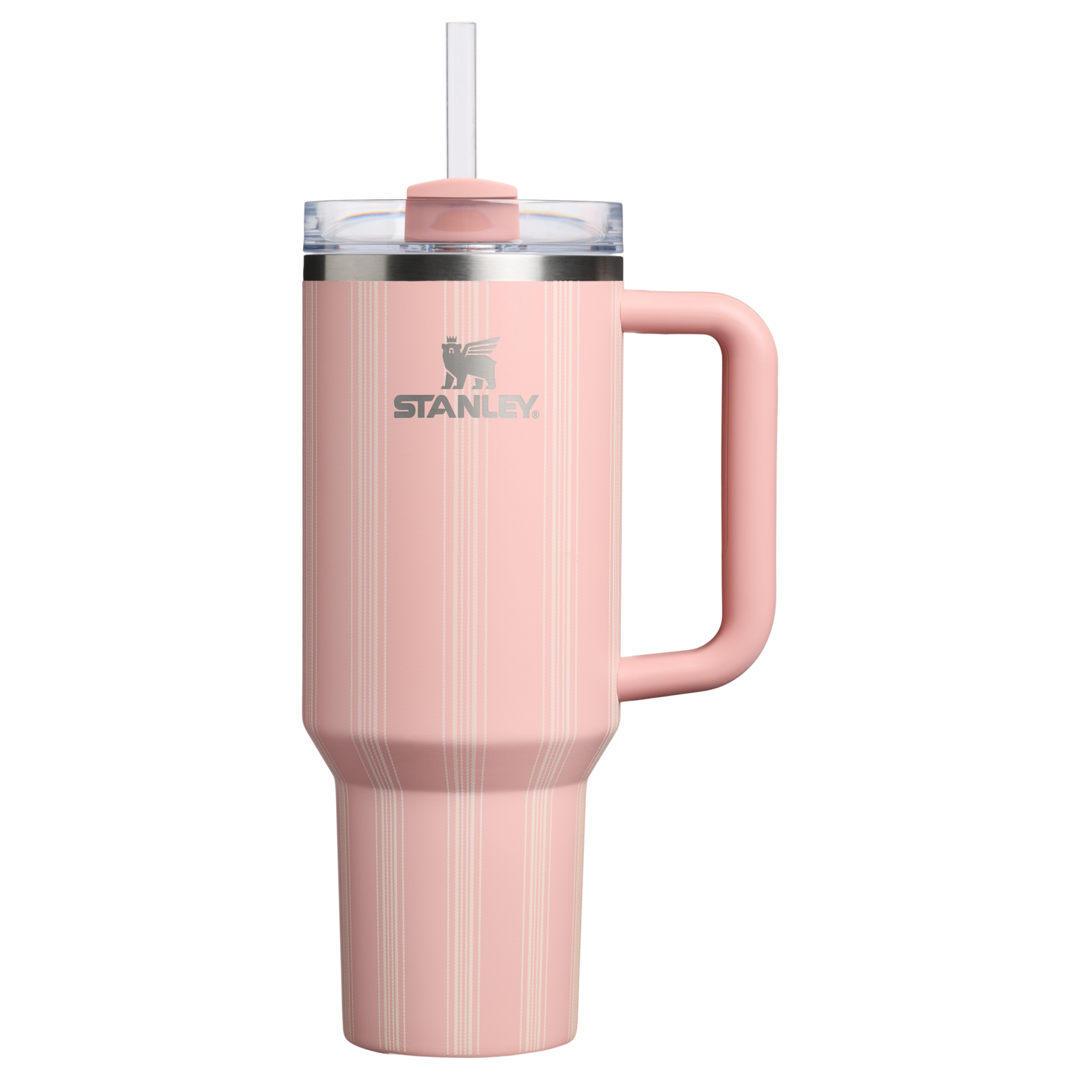 Car-Cup Friendly The Quencher H2.0 Flowstate Tumbler D342C - 40oz Large Capacity Car-Cup Friendly Quencher - Peach Rose Picnic Stripe