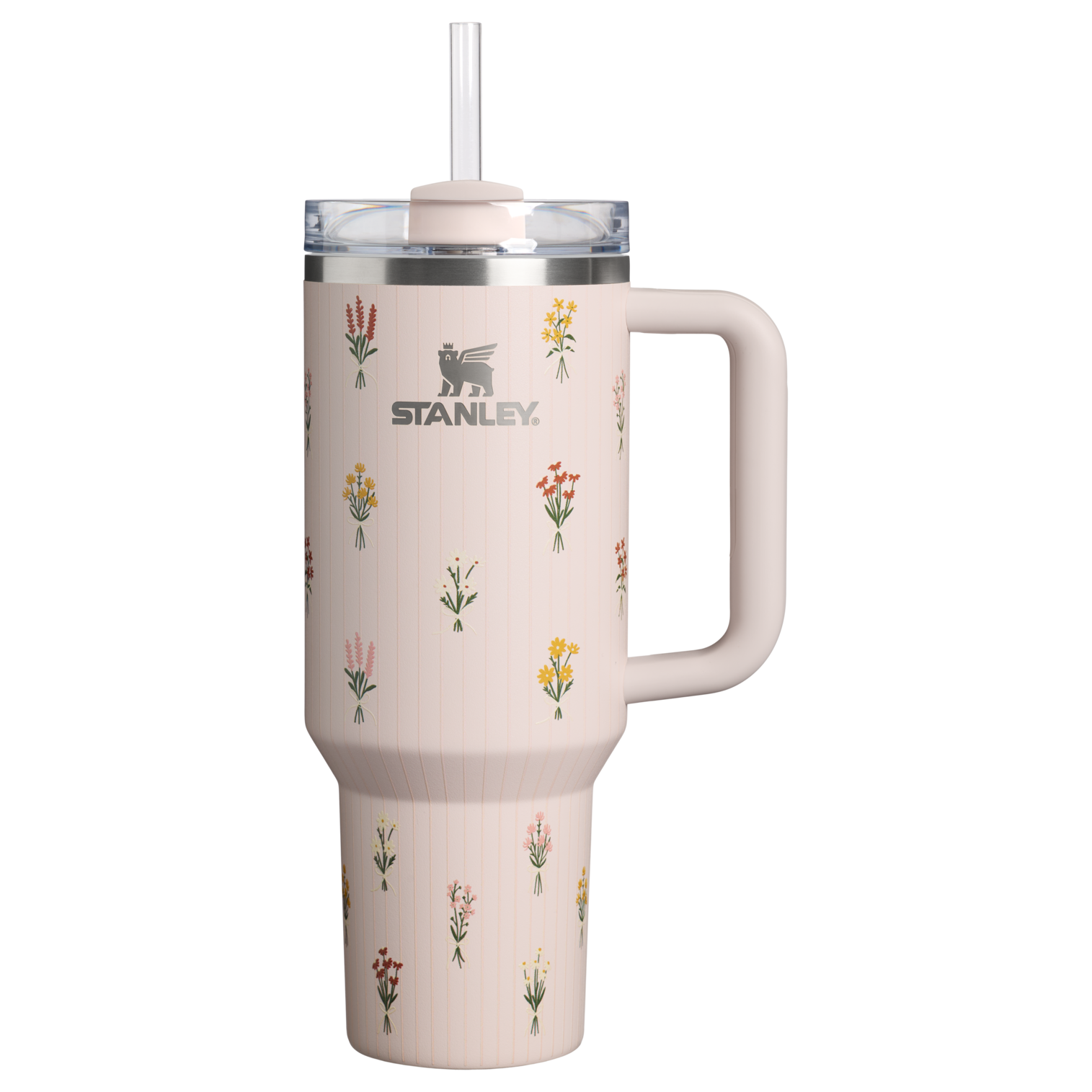 Large Capacity The Quencher H2.0 Flowstate Tumbler D362R - FlowState 3-Position Lid Insulated Travel Mug - Rose Quartz Bouquets
