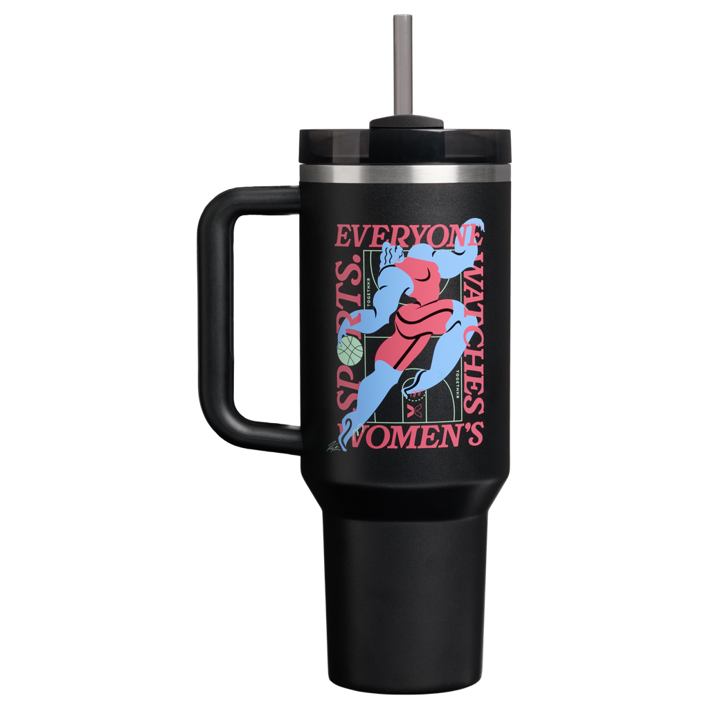 Car-Cup Friendly The Quencher H2.0 Flowstate Tumbler D340Y - 40oz Large Capacity Car-Cup Friendly Quencher - Tournament Black