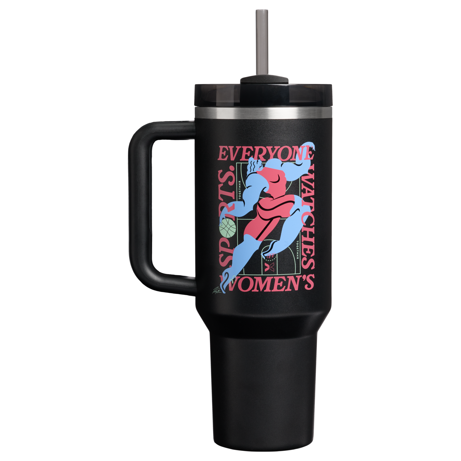 Car-Cup Friendly The Quencher H2.0 Flowstate Tumbler D340Y - 40oz Large Capacity Car-Cup Friendly Quencher - Tournament Black