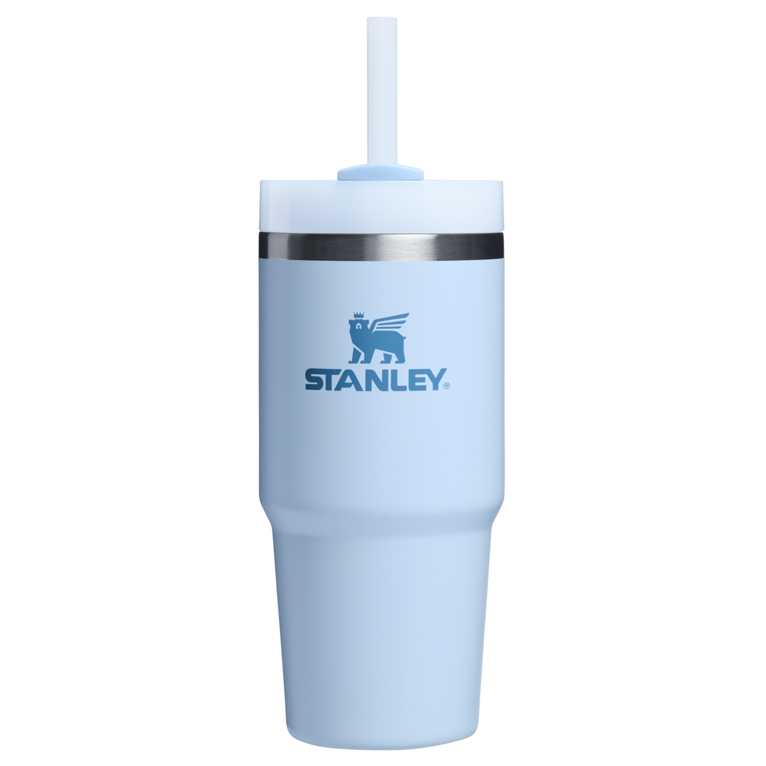 Car-Cup Friendly The Quencher H2.0 Flowstate Tumbler  | Stanley Create D329E - Premium Stainless Steel Straw Cup for All-Day Hydration - Glacier