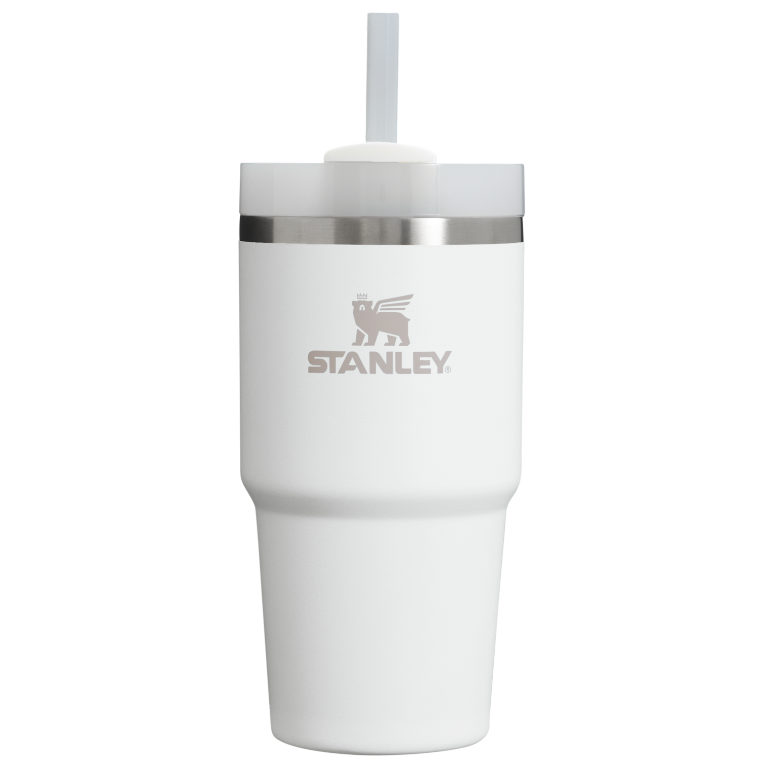 Splash-Resistant FlowState The Quencher H2.0 Flowstate Tumbler D030T - Double-Wall Vacuum Insulated Travel Tumbler with Straw - Frost