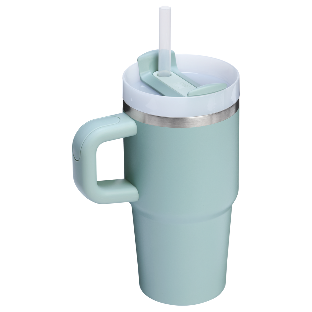 Splash-Resistant FlowState The Quencher H2.0 Flowstate Tumbler D030T - Double-Wall Vacuum Insulated Travel Tumbler with Straw Detail