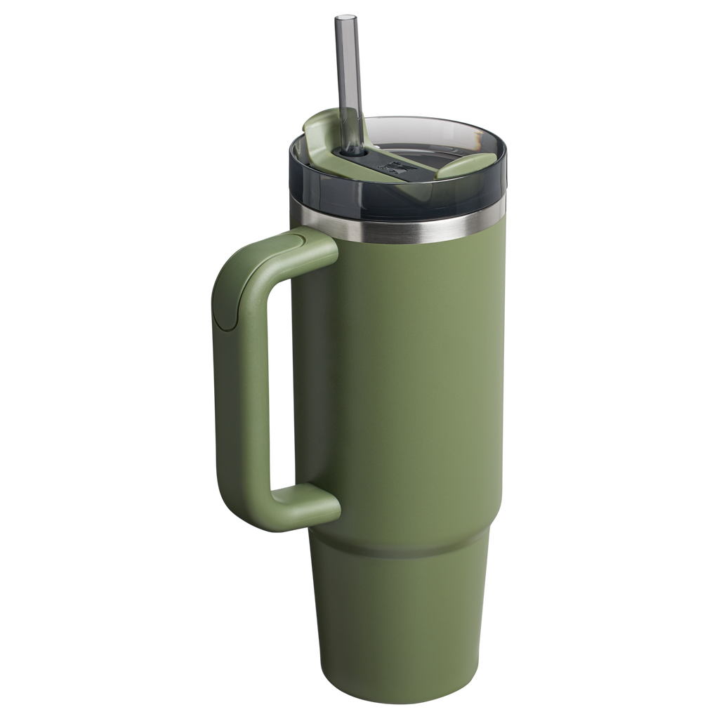 Splash-Resistant FlowState The Quencher H2.0 Flowstate Tumbler D030T - Double-Wall Vacuum Insulated Travel Tumbler with Straw Detail