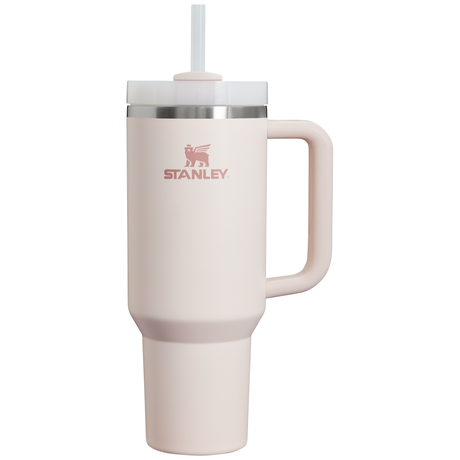 Double-Wall Vacuum The Quencher H2.0 Flowstate Tumbler  | Stanley Create D332L - Premium Stainless Steel Straw Cup for All-Day Hydration - Rose Quartz 2.0