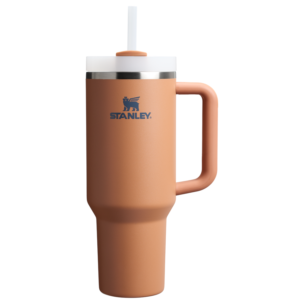 Double-Wall Vacuum The Quencher H2.0 Flowstate Tumbler  | Stanley Create D332L - Premium Stainless Steel Straw Cup for All-Day Hydration - Toast