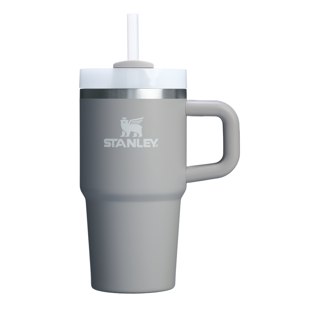 Splash-Resistant FlowState The Quencher H2.O Flowstate Tumbler with Handle | Stanley Create D309N - Double-Wall Vacuum Insulated Travel Tumbler with Straw Detail