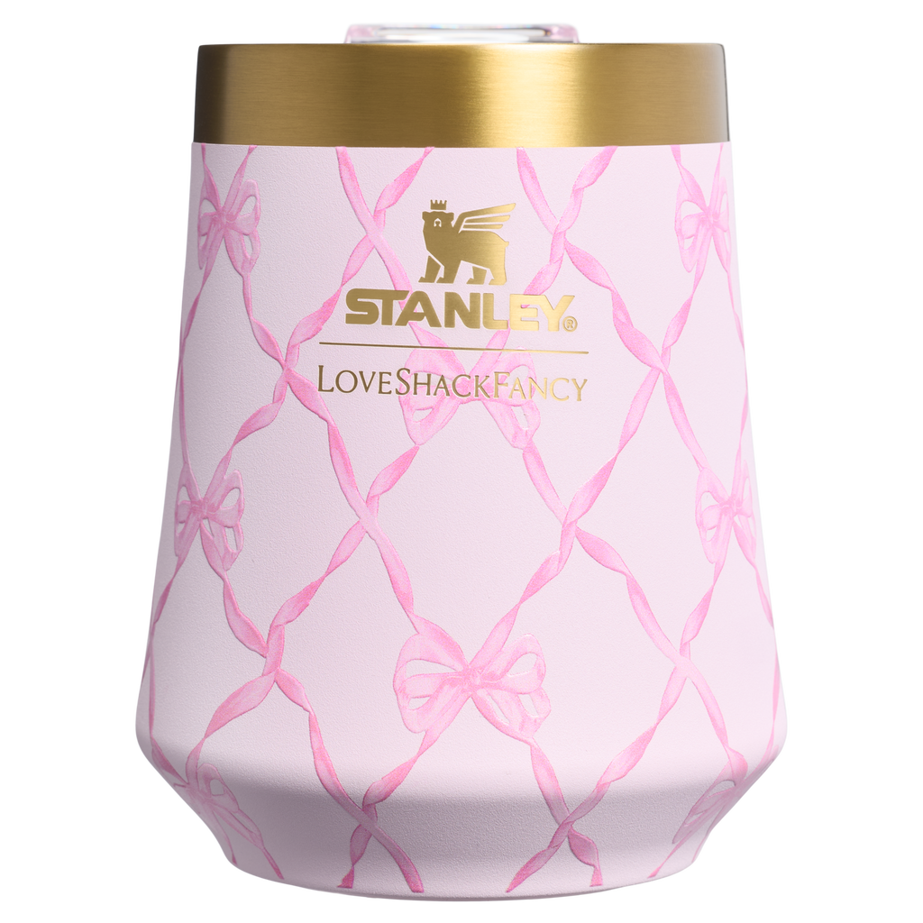 Flavor-Preserving Stanley 1913 x LoveShackFancy Holiday Reserve Wine Tumbler D204X - Reserve Collection Stainless Steel Whiskey Cup Detail