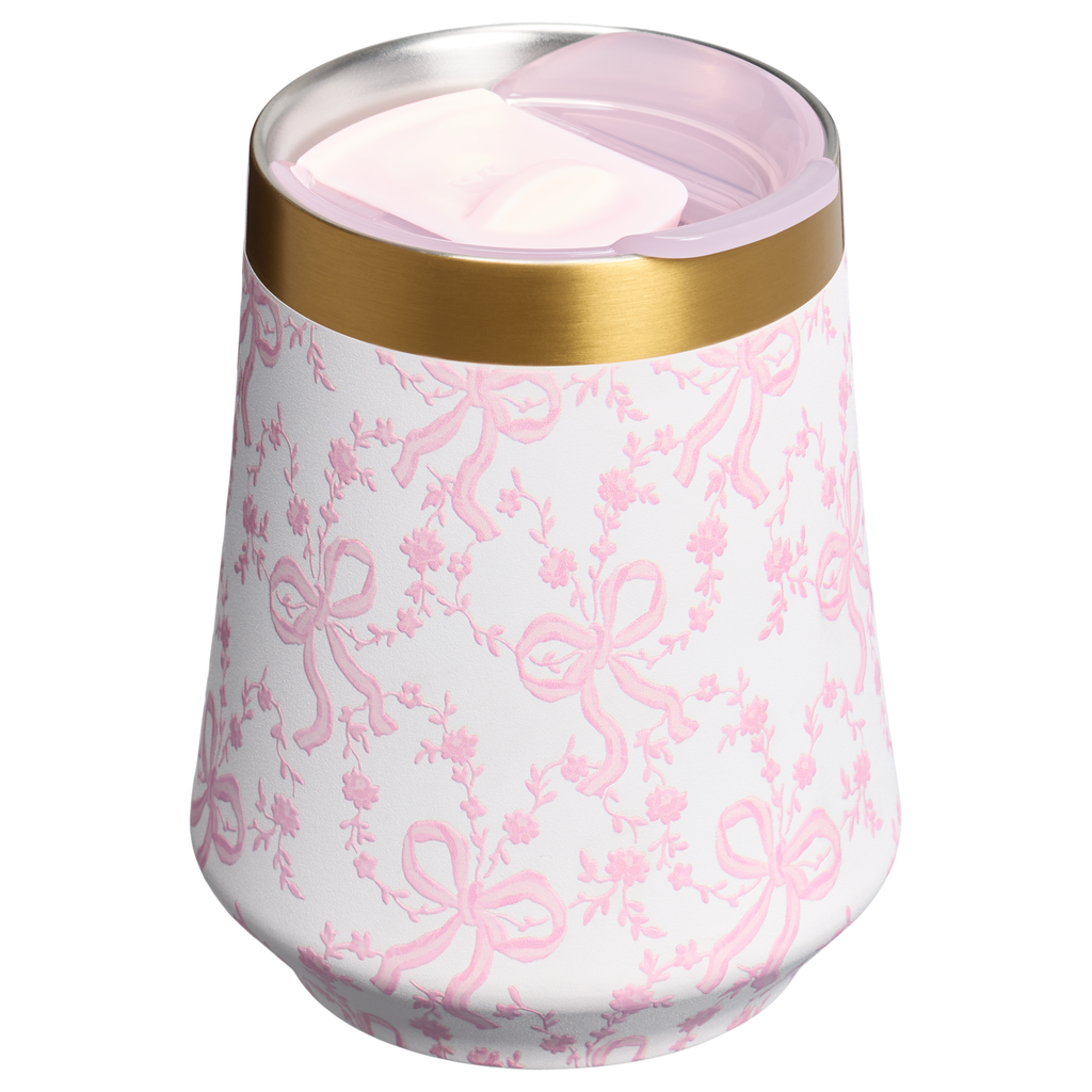 Flavor-Preserving Stanley 1913 x LoveShackFancy Holiday Reserve Wine Tumbler D204X - Reserve Collection Stainless Steel Whiskey Cup Detail